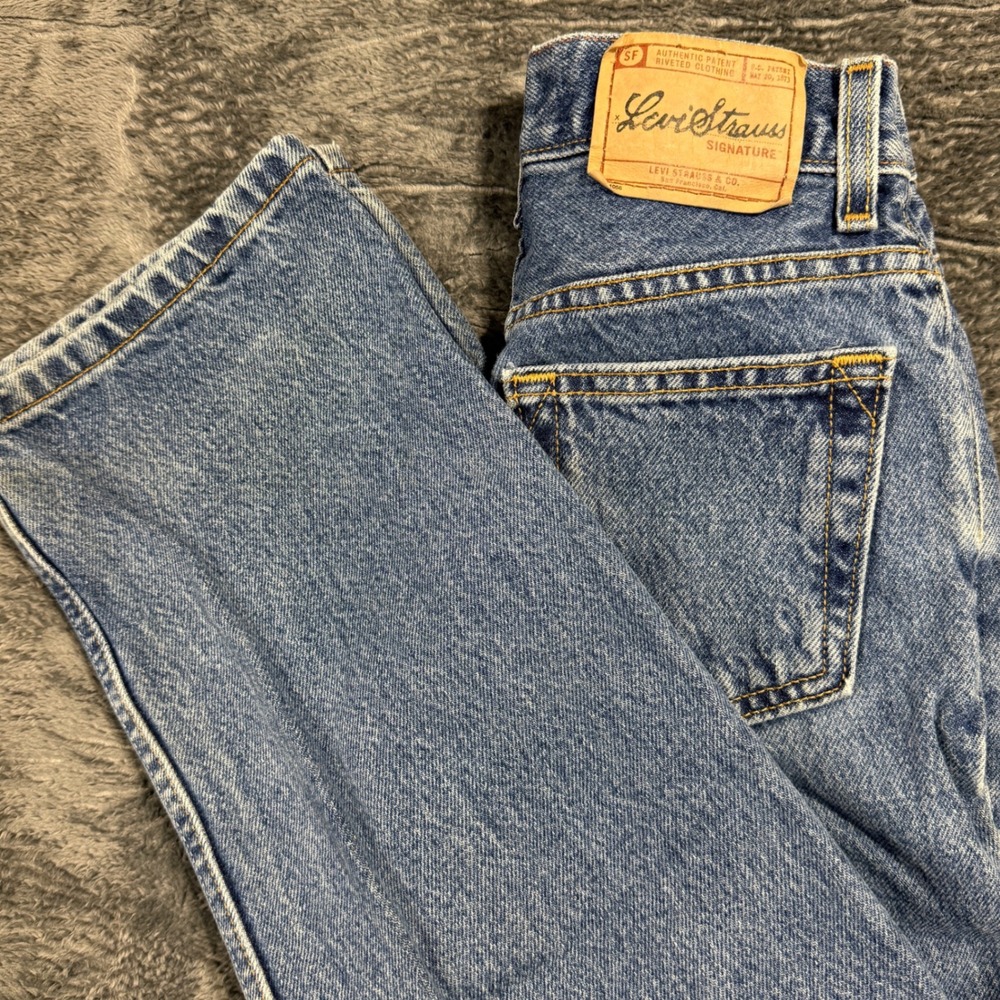 Levi Strauss Signature Jeans Boys 10 Slim Blue Relaxed‎ Fit Straight Leg Denim